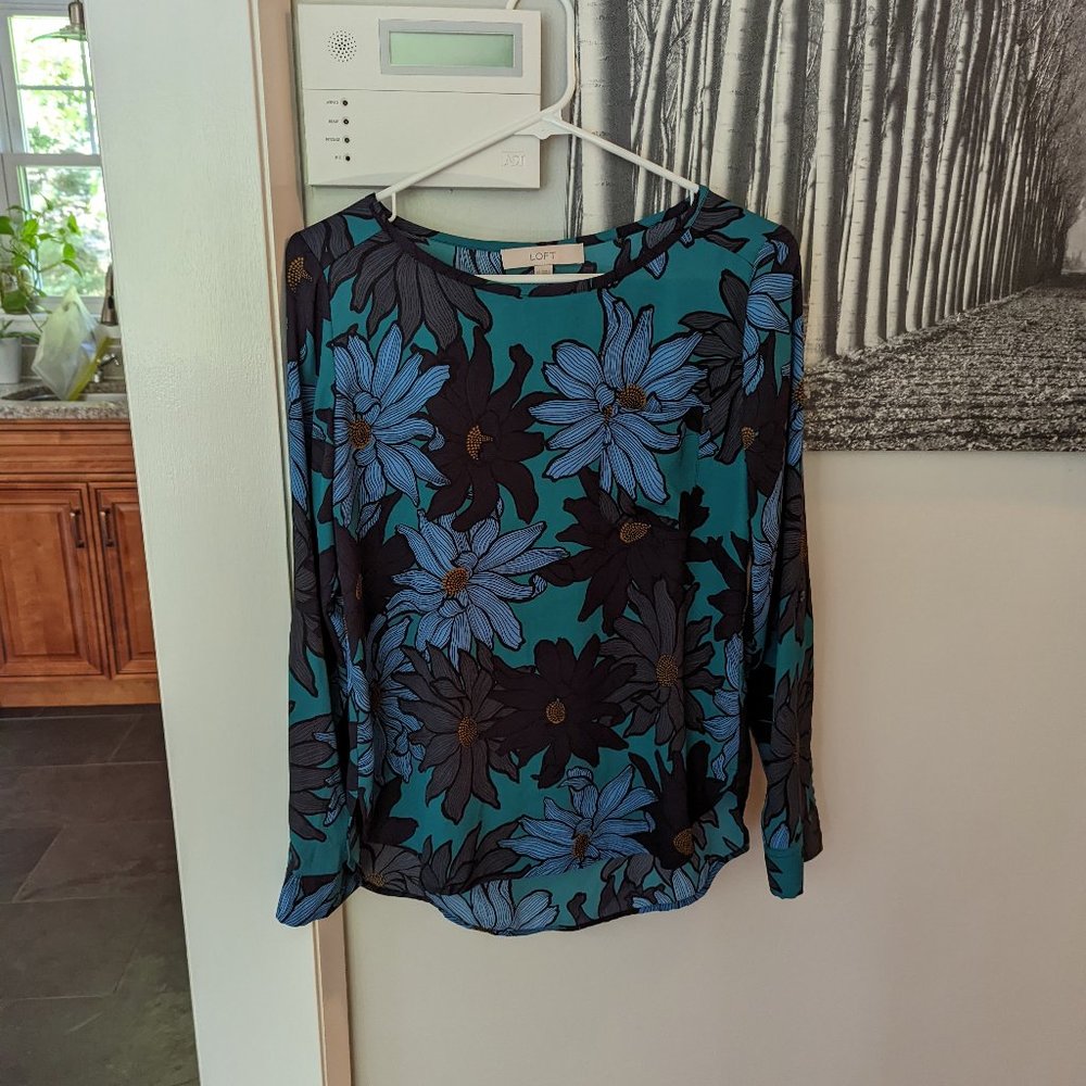 LOFT Flowered Blouse